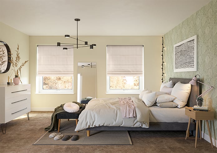 Atina (Blackout), Oatmeal - Motorised Roman Blind - Image 8